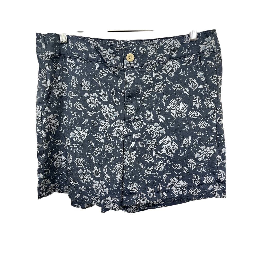 Jach’s Girlfriend Blue Floral Loop Print Elastic Waist Shorts Women’s Large